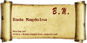 Bada Magdolna névjegykártya
